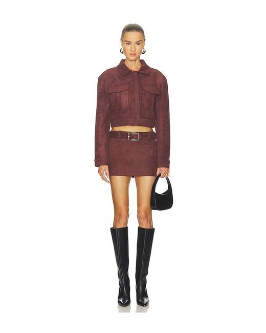 Nakedvice Red The Vince Faux Suede Jacket