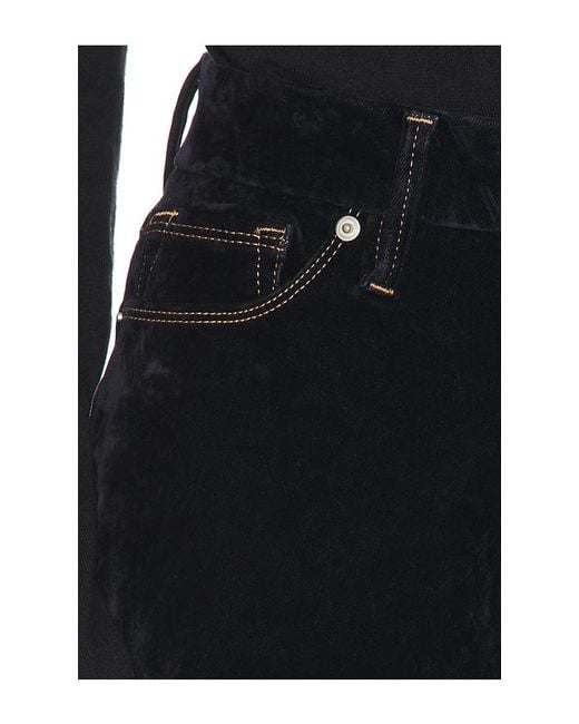 GOOD AMERICAN Black Good Skate Velvet Denim Jeans