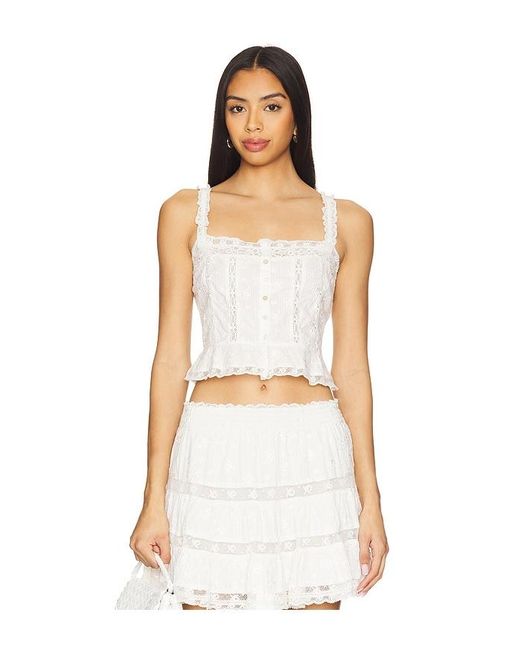 LoveShackFancy White Vietta Cami