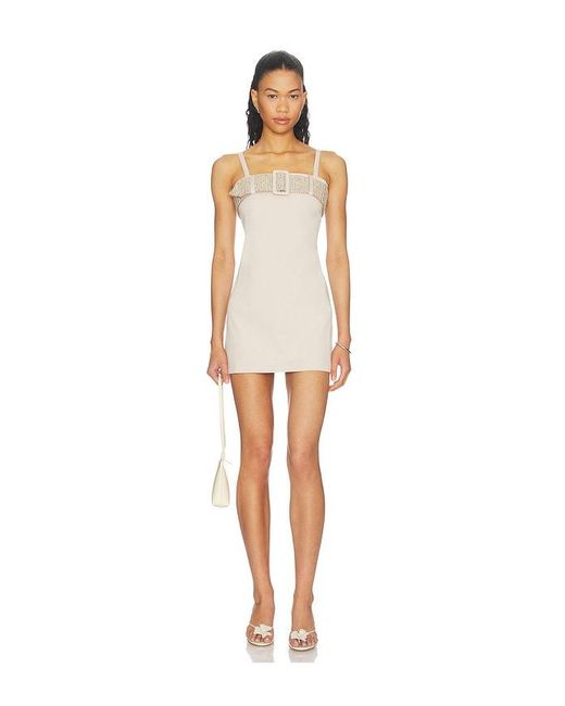 MY BEACHY SIDE White Alba Strap Denim Strap Mini Dress