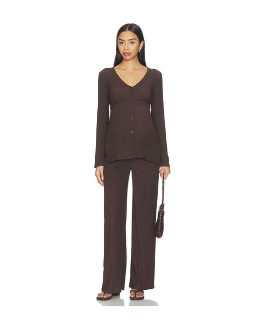 HATCH Brown The Edan Pull On Pant