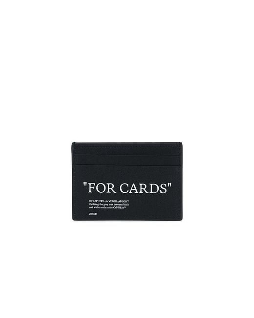 Off-White c/o Virgil Abloh Black Quote Card Case for men