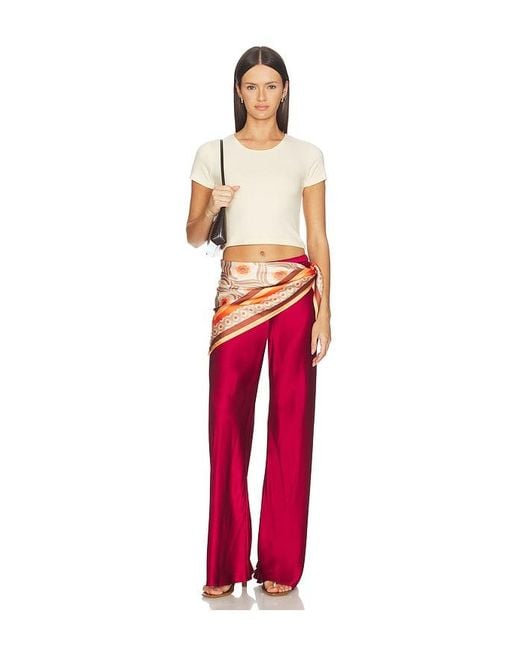 Comme Si Red The Silk Bias Pant