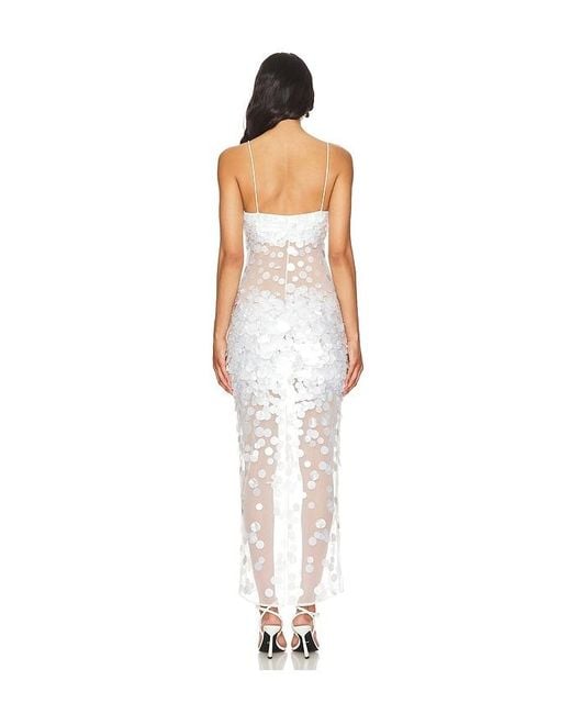 ROBE MISCHA en Ivory retroféte en coloris White