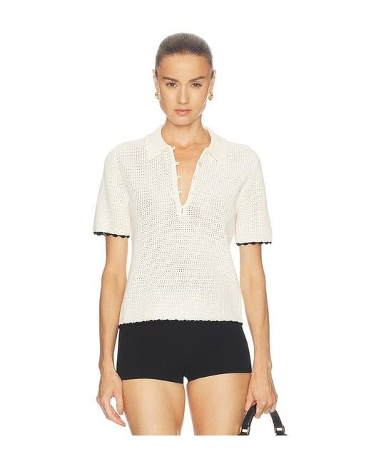 FRAME White The Textured Polo