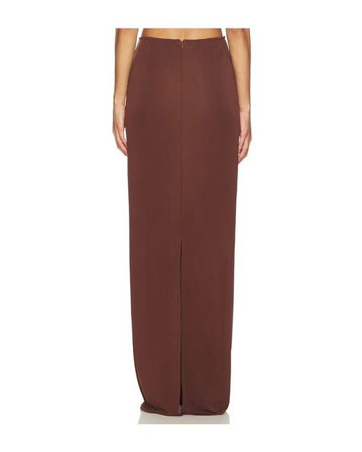 The New Arrivals Ilkyaz Ozel Brown Zada Jersey Skirt