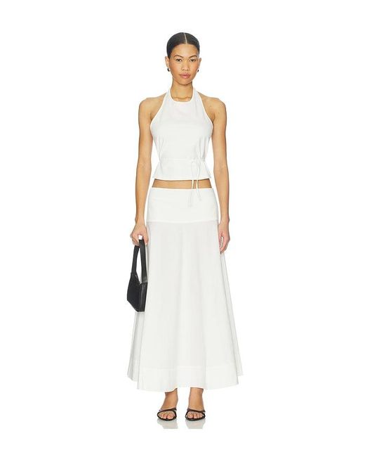 St. Agni White Soft Jersey Halter Top