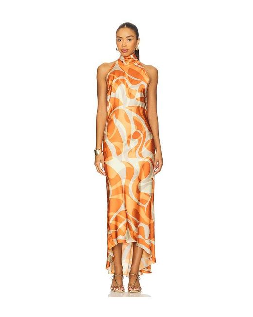 Vestido Fiore En Color Naranja Talla (También En M, S, Xl, Xs) MISA Los Angles de color Orange