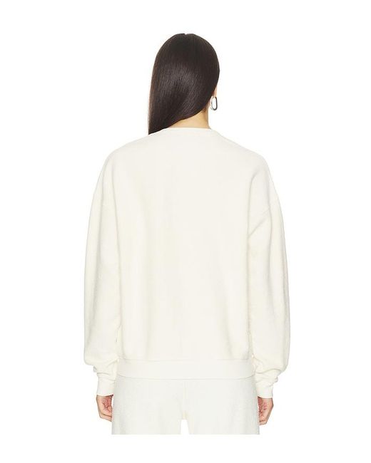 ÉTERNE White Classic Reverse French Terry Crew Sweatshirt