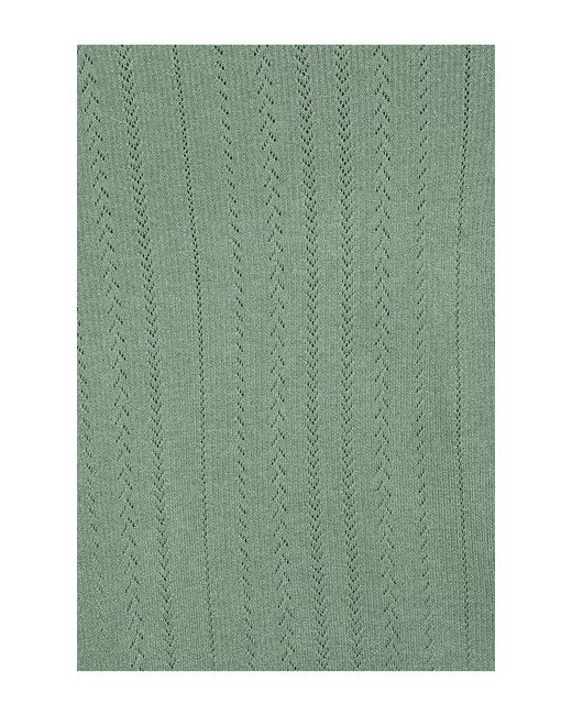 Eberjey Green Pointelle Scoop Neck Cami Top
