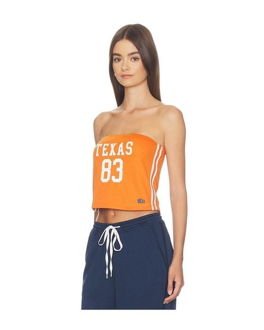 Hype and Vice Orange Texas Jersey Tube Top