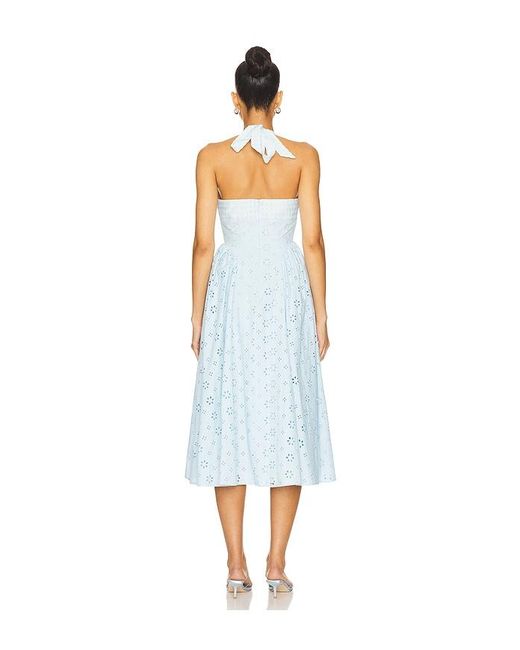MAJORELLE White Cassia Midi Dress