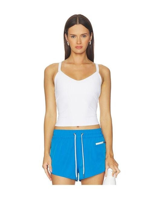 vuori Blue All The Form V-Neck Tank