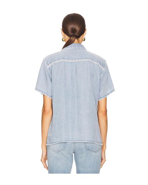 Rails Blue Lea Top