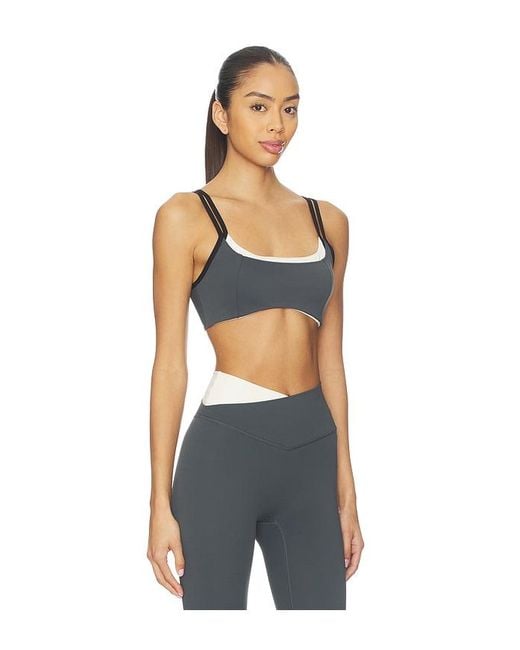 P.E Nation Blue Distortion Sports Bra