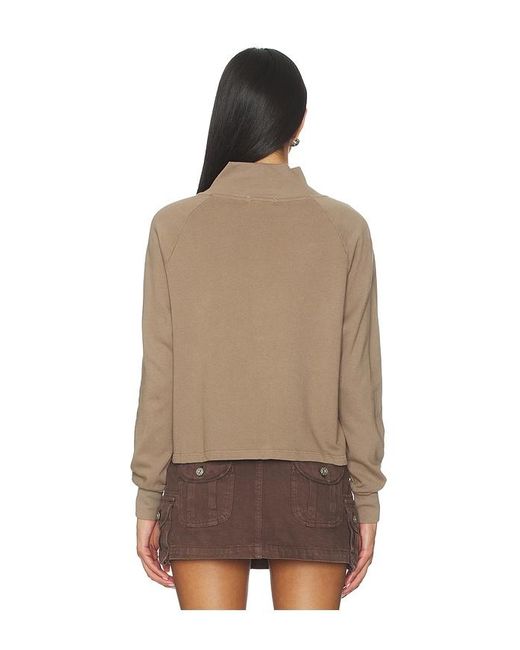 Lamade Brown Alexander Half Button Up Pullover