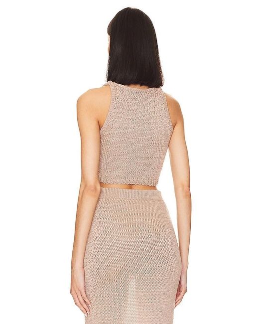 Lovers + Friends Natural Joya Rosette Top