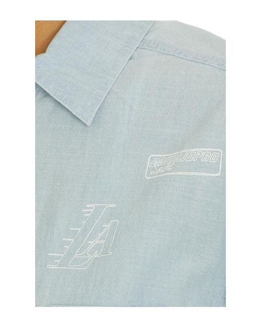 DANNIJOPRO White The Doodle Sports Oxford Top