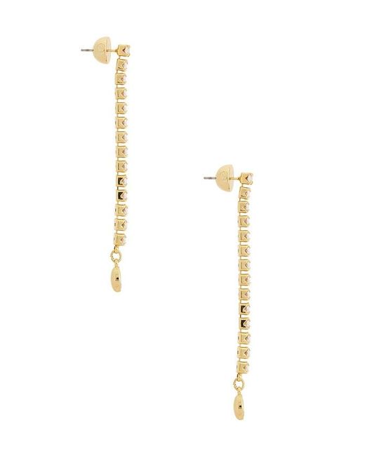 Ettika White Marquise Edge Linear Earrings