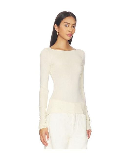 Cotton Citizen White X Revolve Marbella Boat Neck Shirt