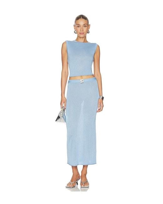 La Porte Blue Sonya Knit Skirt