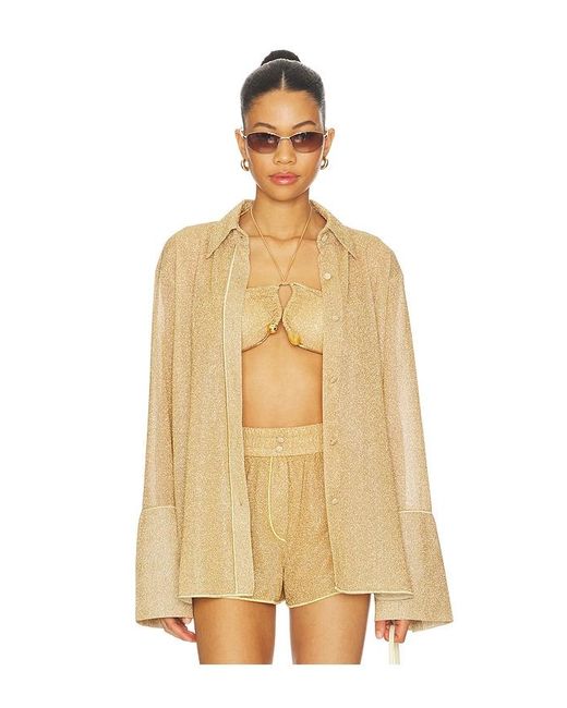 Oseree Natural Lumiere Sleeves Shirt