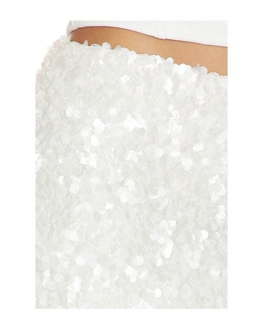 Runaway the Label White Orion Sequin Mini Skirt