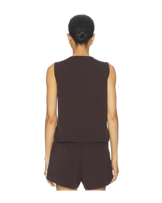 Varley Black Josie Button Through Tank Top