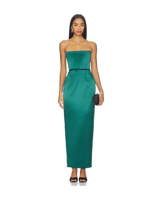 SAU LEE Green Taylor Dress