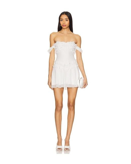 MAJORELLE White Charrisse Mini Dress