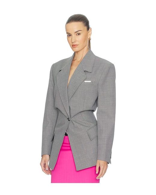 The Attico Pink Cinched Blazer