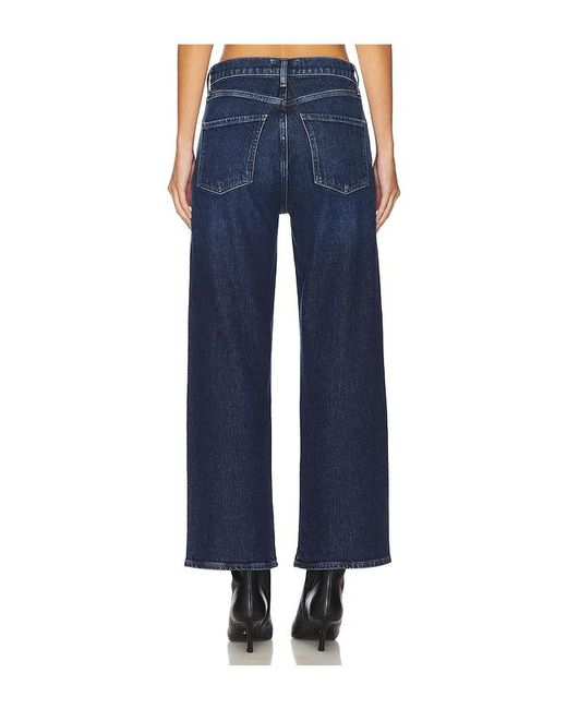 Agolde Blue Recycled Cotton Wide-Leg Jeans