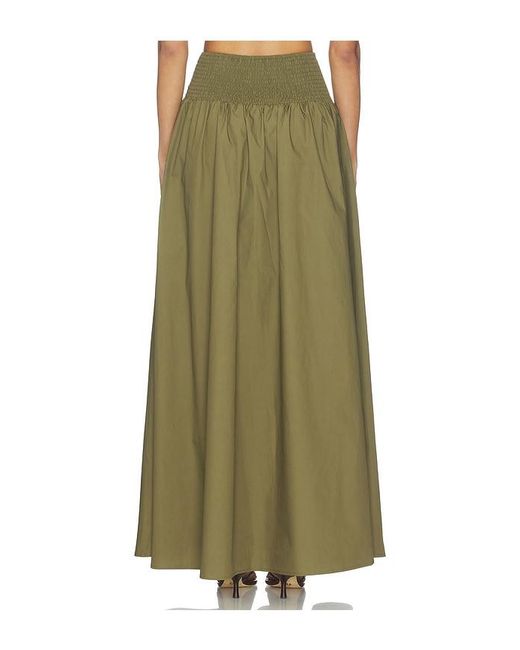 Susana Monaco Green X Revolve Poplin Drop Waist Skirt