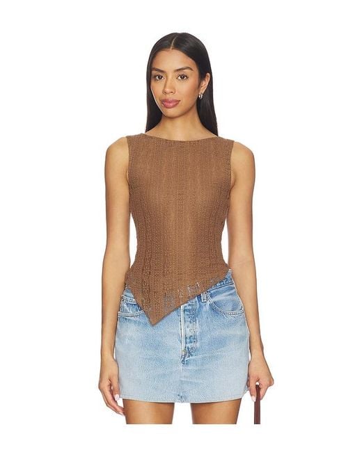 MORE TO COME Blue Palima Top