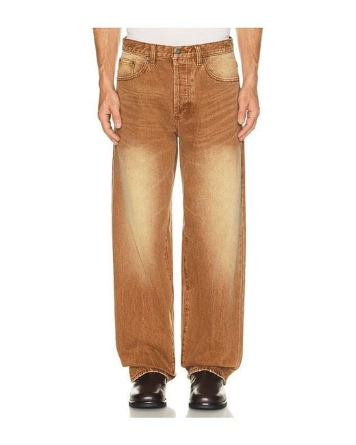 Obey Brown Boxcar Straight Leg Jeans for men