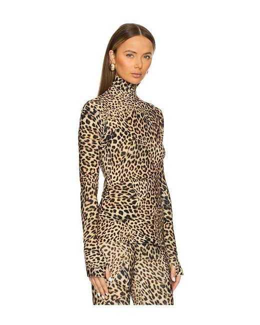 Norma Kamali Multicolor Slim Fit Long Sleeve Turtle Top Clothing Xs 2) Spandex/Polyester/Jersey