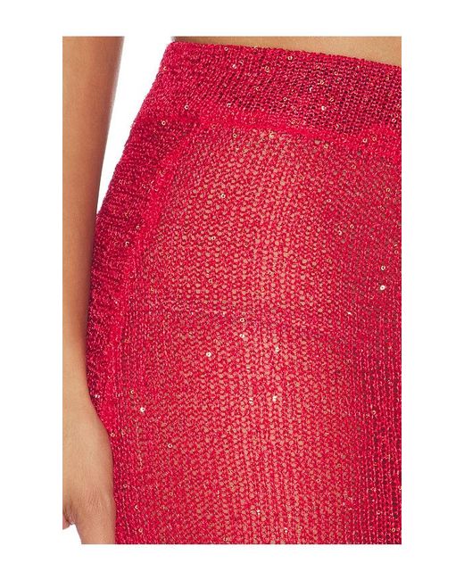 superdown Red Miranda Maxi Skirt