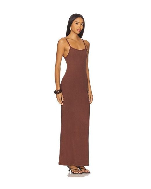 AYA MUSE Slip Tank Maxi Dress Brown