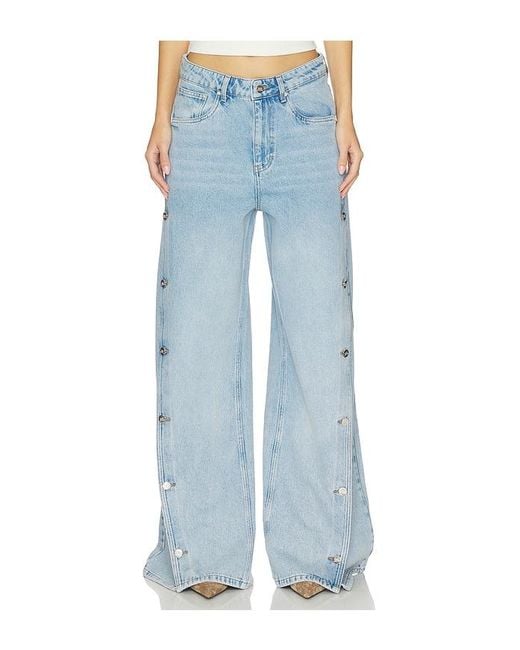 Gestuz Blue X Barbie Stacie High Waisted Wide Jeans
