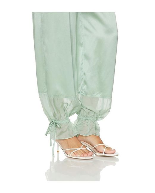 Ulla Johnson Green Camile Silk Cinched Pant