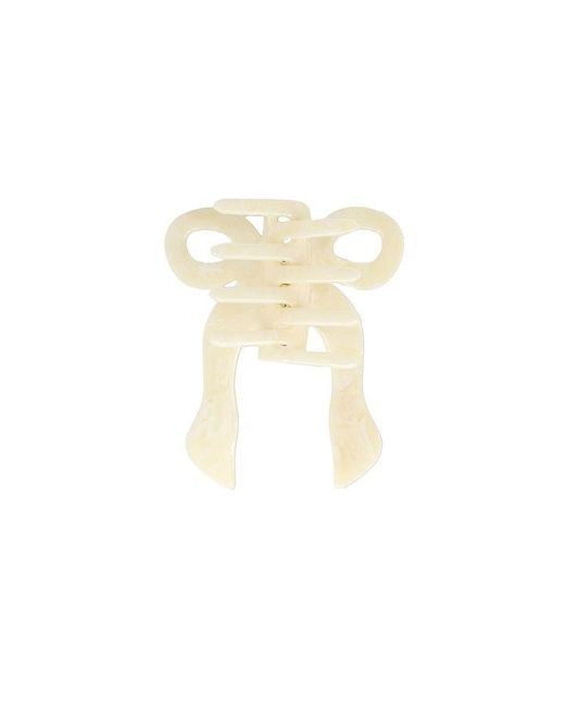 Solar Eclipse White Hand-Painted Bride Coquette Claw Hair Clip