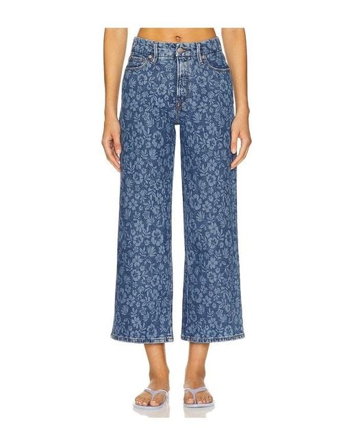 GOOD AMERICAN Blue Good Waist Cropped Palazo