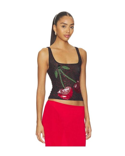 Leslie Amon Red Cherry Tank Top