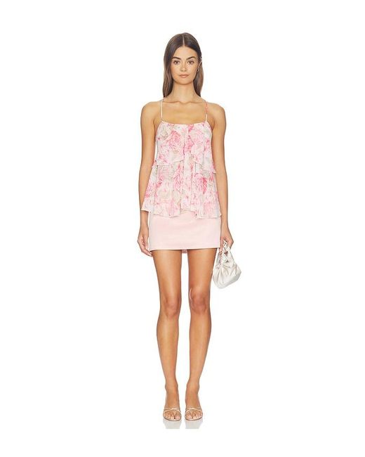 Lovers + Friends Pink Cristina Top