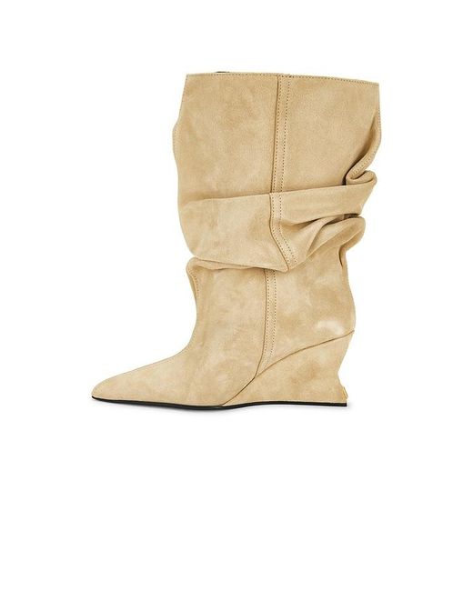 Balmain White Boot Ankle Wedge