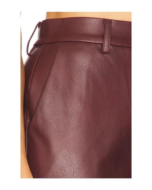 Bardot Red Karson Faux Leather Pant