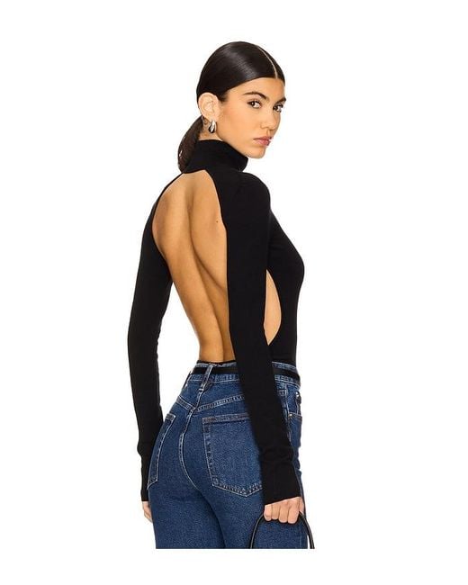 LPA Blue Romona Knit Bodysuit