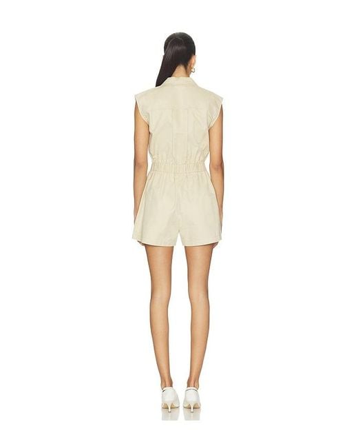 Central Park West Natural Goldie Trench Detail Romper