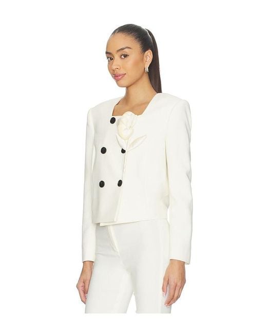 Self-Portrait White 3D Flower Jacket