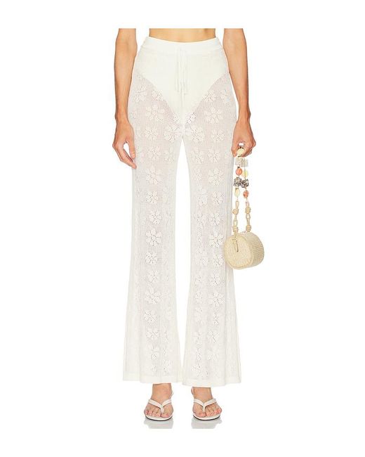 Asta Resort Delilah クロシェのパンツ White